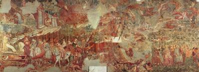 The Triumph of Death, Buonamico Buffalmacco, ca. 1355, in Camposanto Monumentale, Pisa (Photo by The Yorck Project, 2002, 10.000 Meisterwerke der Malerei, distributed by DIRECTMEDIA Publishing GmbH. ISBN: 3936122202).