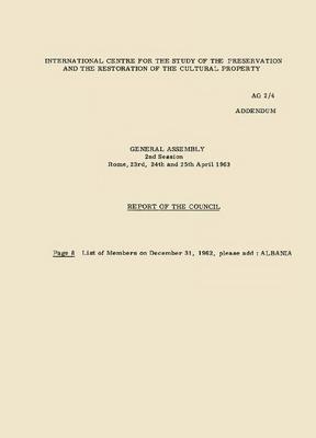 Report of the Council. Addendum, 1963