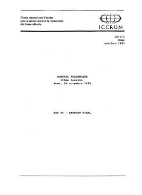 ARC 95 - Rapport final, 1995/10