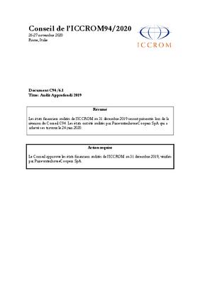 Audit approfondi 2019